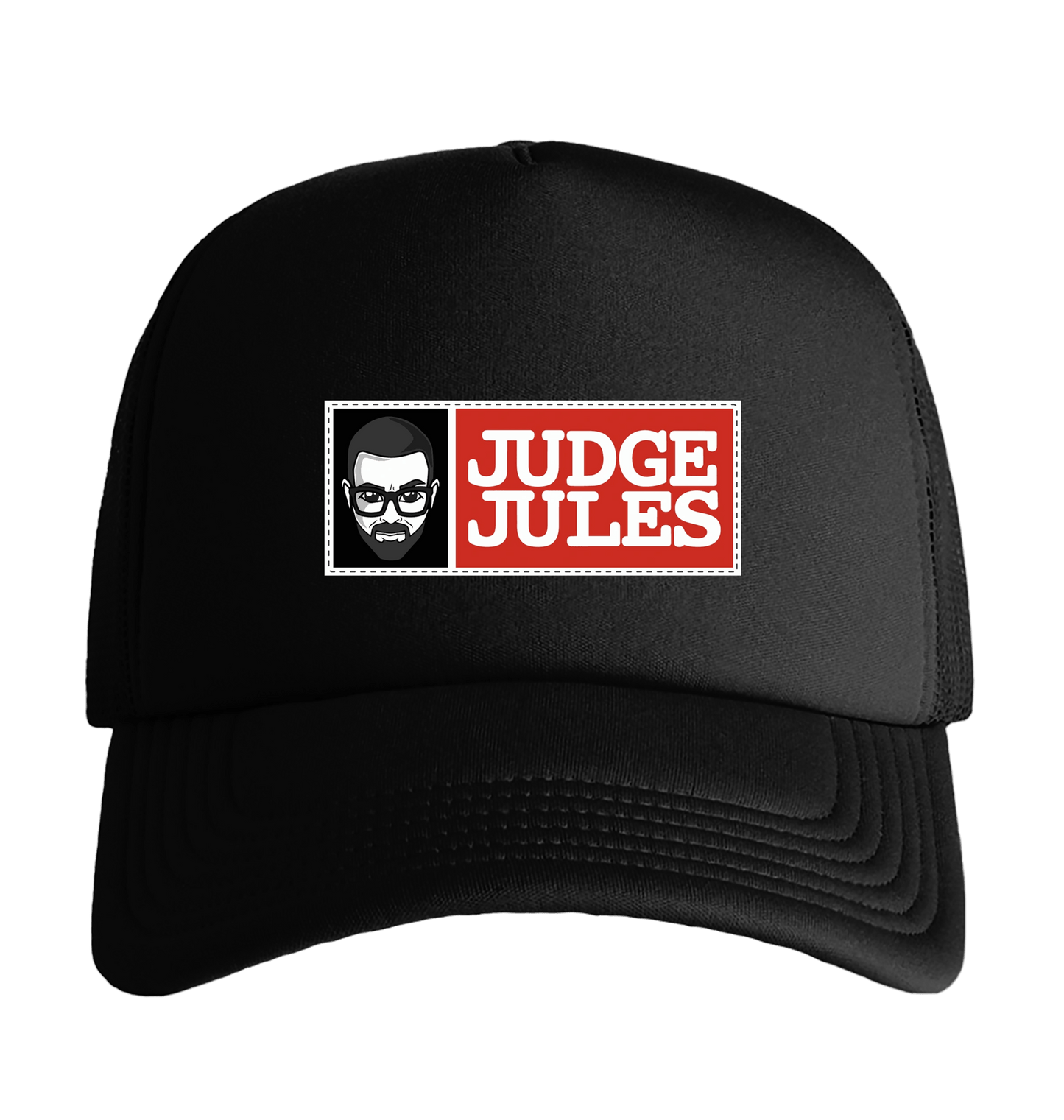 Black Heat Transfer Trucker Cap Front