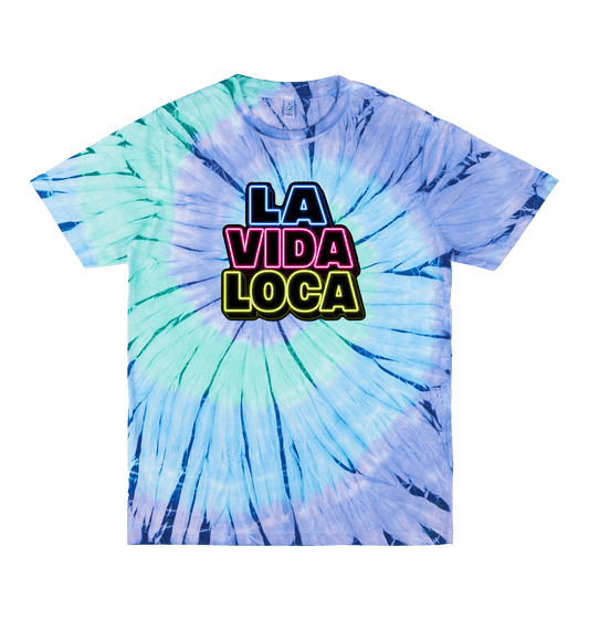 Tie Dye Blue Green Printed T-shirt Front