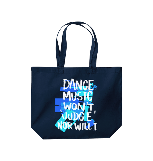 French Navy Printed Bag Front