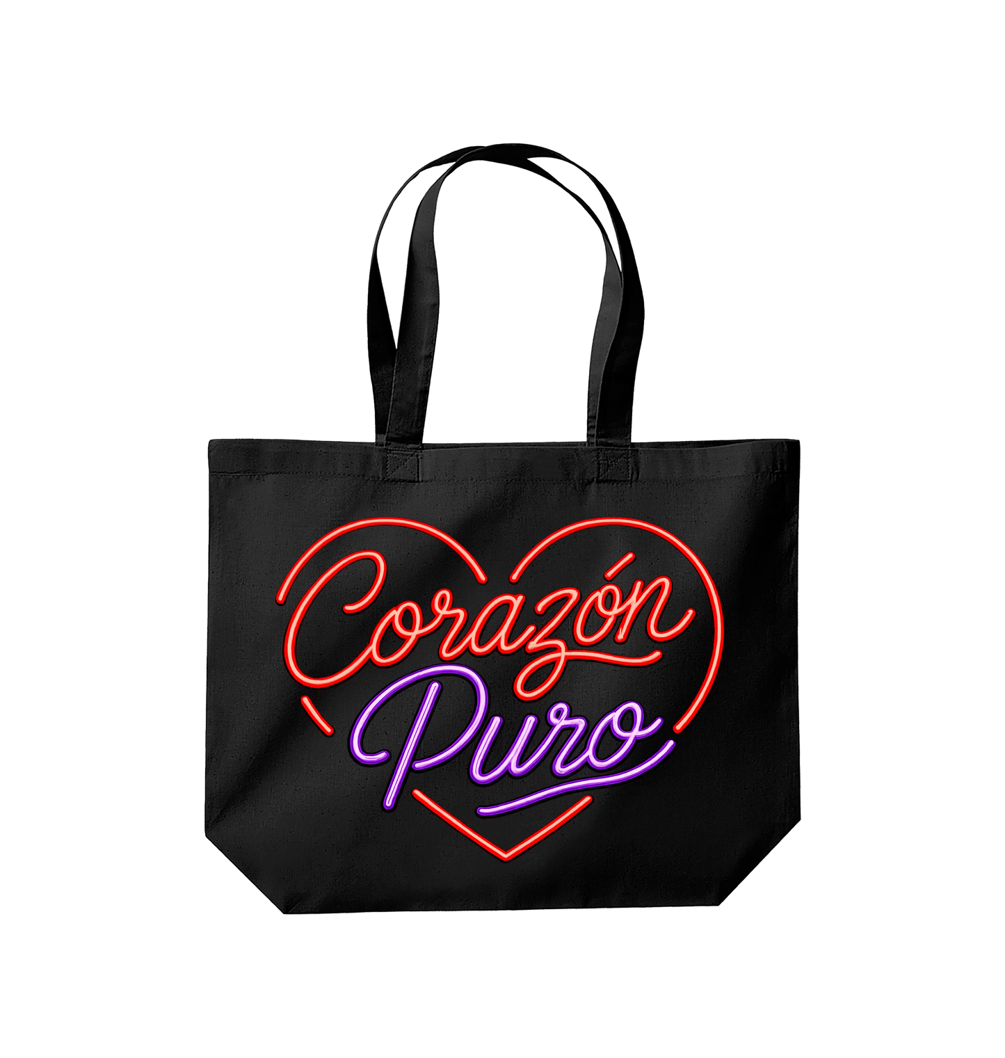 Black Printed Bag Front
