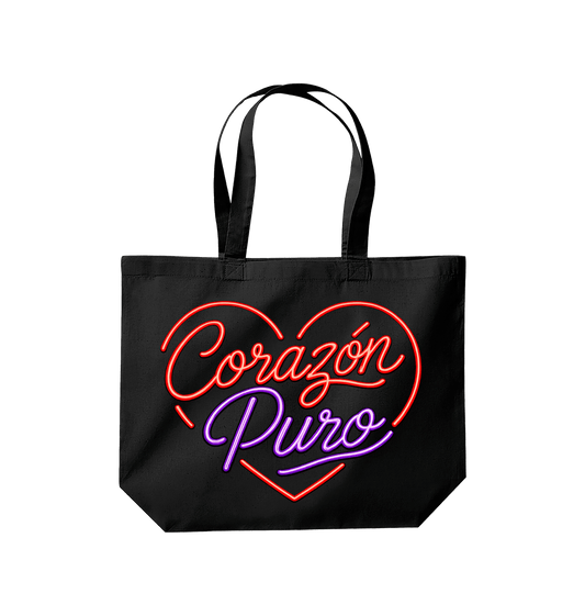 Black Printed Bag Front