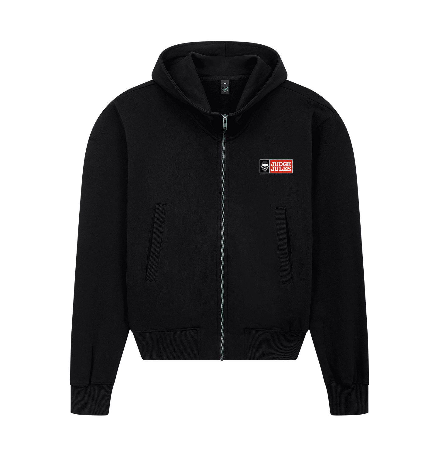 Black Zip hoody Front