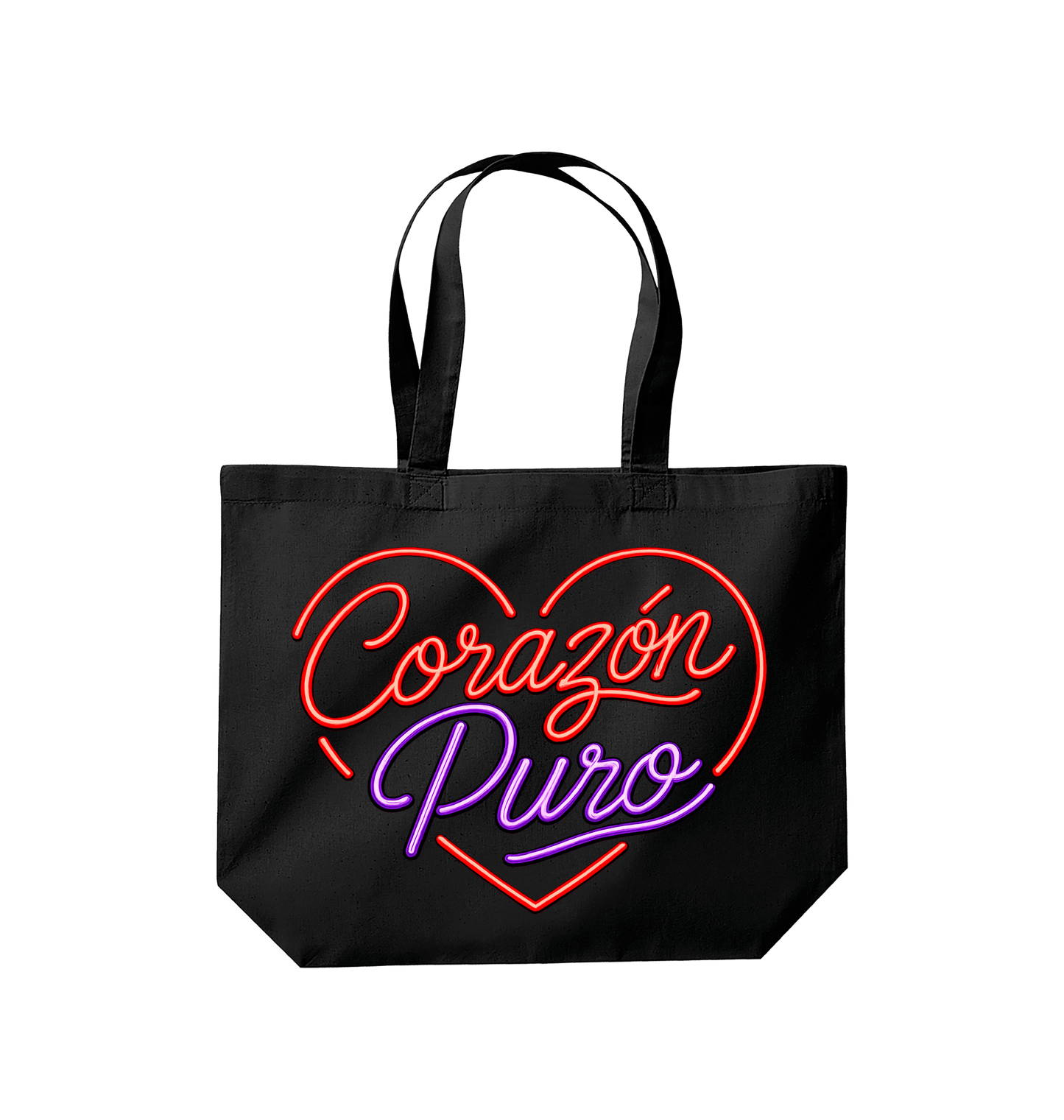Black Printed Bag Front