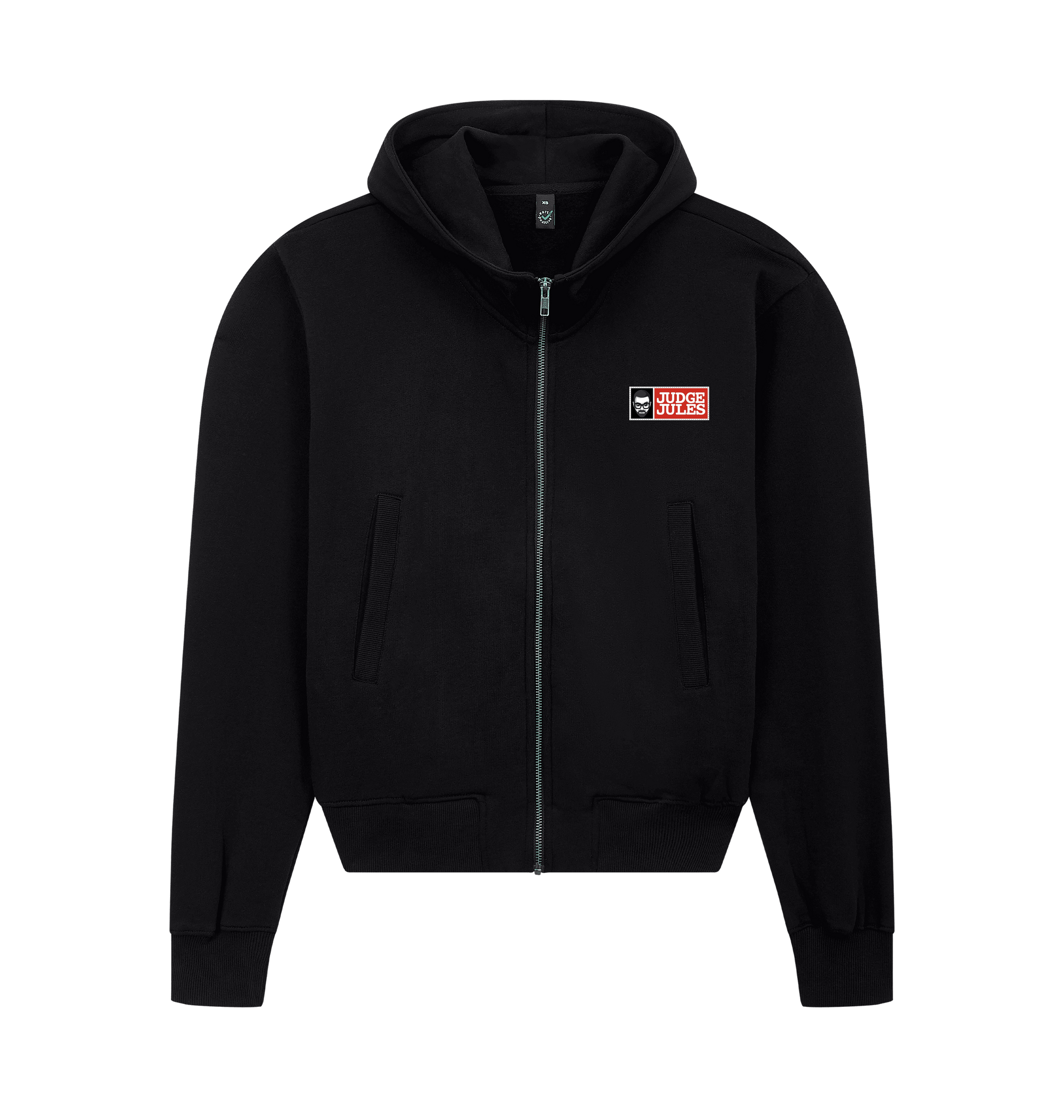 Black Zip hoody Front
