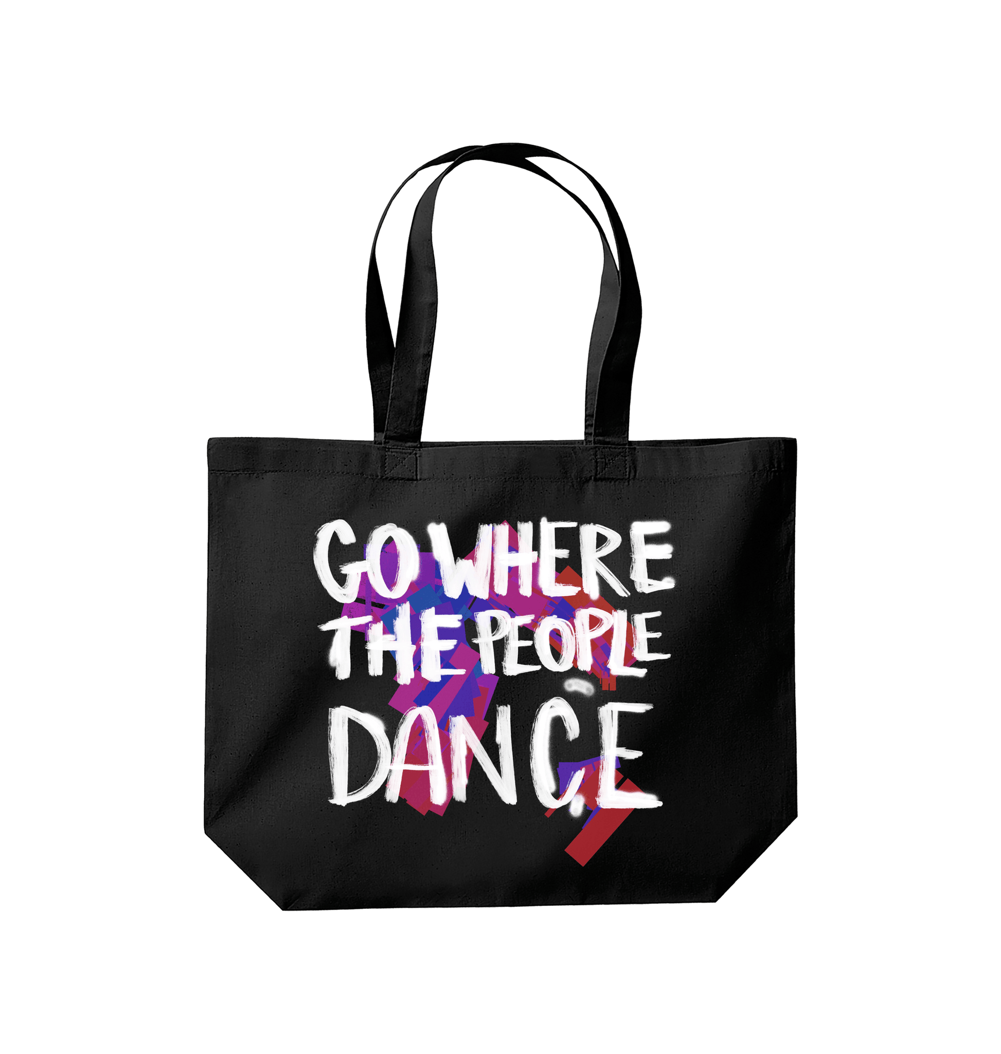Black Printed Bag Front