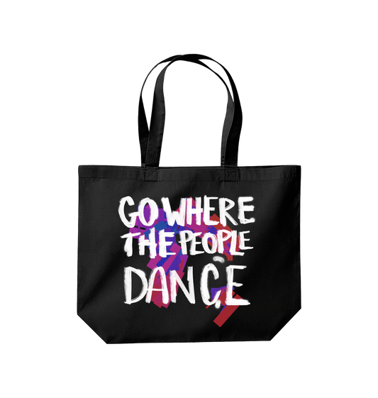 Black Printed Bag Front
