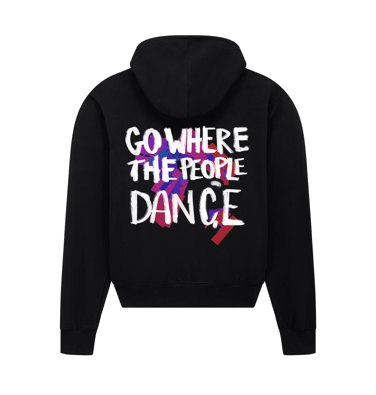Black Zip hoody Back