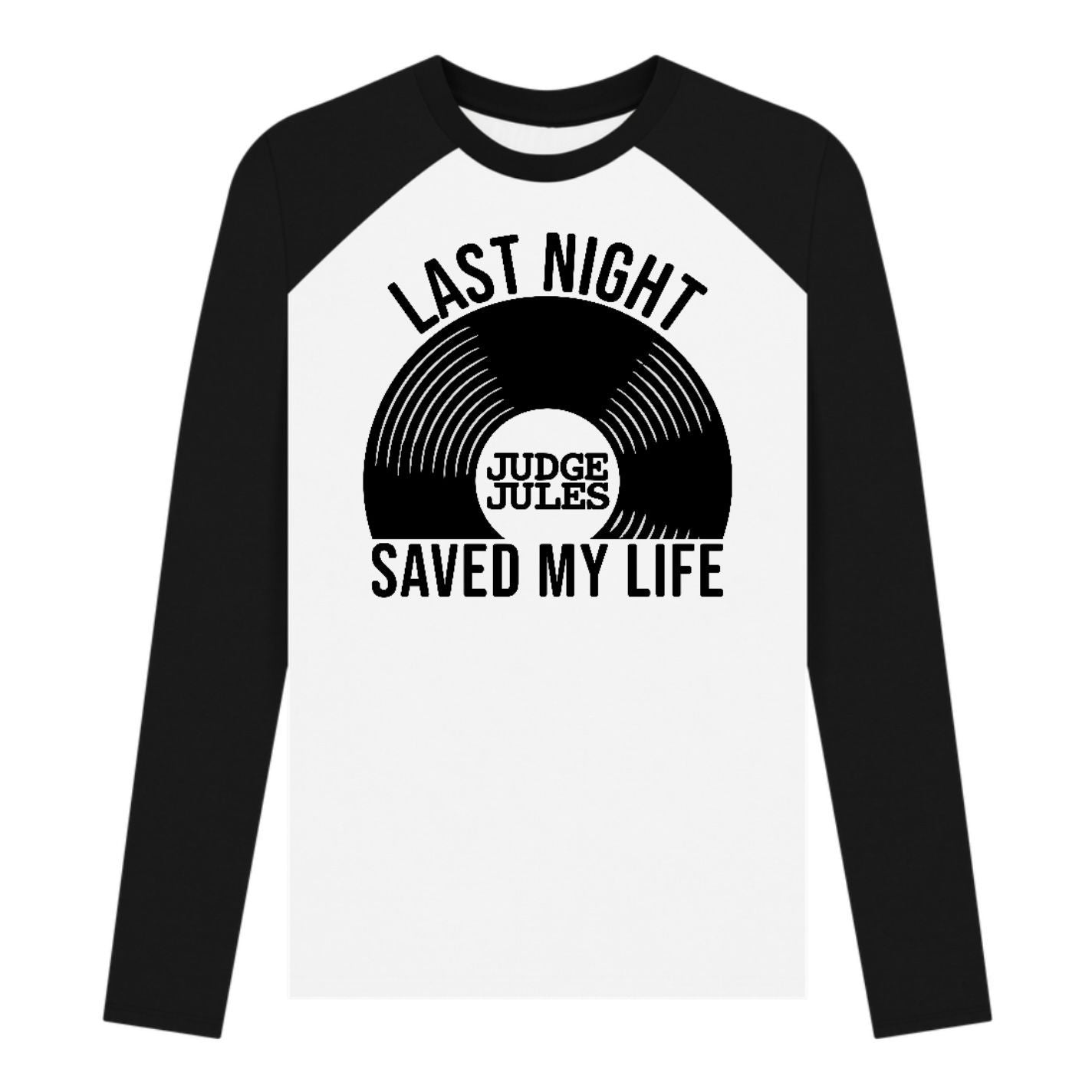 White/Black Printed Baseball T-shirt Front